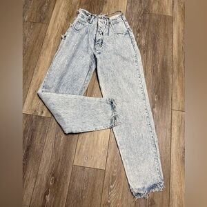 #6)  Classic Light Wash with super distressed Jeans